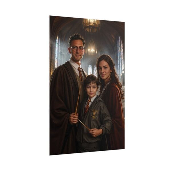 Custom Wizard Family (3 person) Portrait Poster from photo | custom digital portrait painting from photo | Best for Birthday Gift, Holiday Gift - Image 89