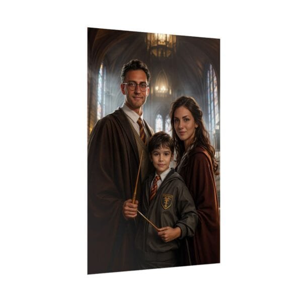 Custom Wizard Family (3 person) Portrait Poster from photo | custom digital portrait painting from photo | Best for Birthday Gift, Holiday Gift - Image 49