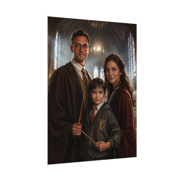 Custom Wizard Family (3 person) Portrait Poster from photo | custom digital portrait painting from photo | Best for Birthday Gift, Holiday Gift - Image 54