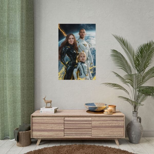 Superhero Fantasy Family Portrait Poster from photo 3 person | custom digital portrait painting from photo | Best for Birthday Gift, Holiday Gift - Image 36