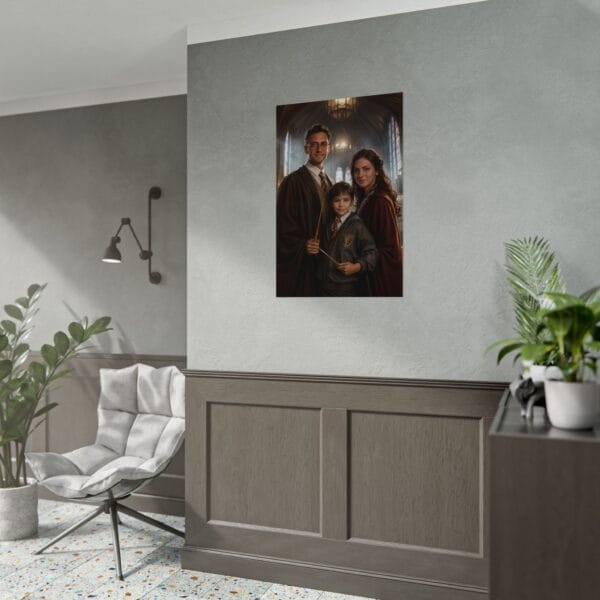 Custom Wizard Family (3 person) Portrait Poster from photo | custom digital portrait painting from photo | Best for Birthday Gift, Holiday Gift - Image 5