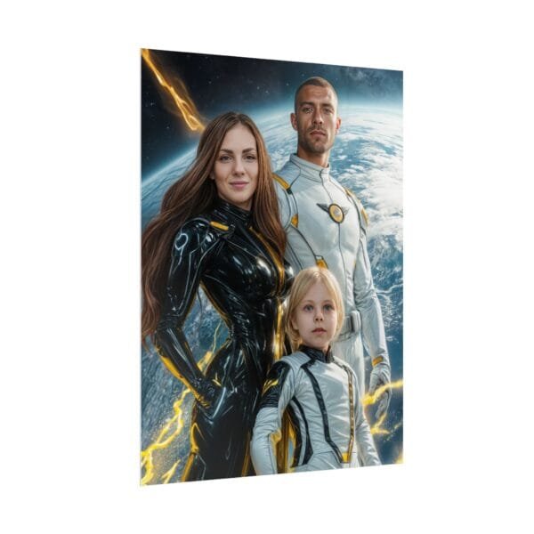 Superhero Fantasy Family Portrait Poster from photo 3 person | custom digital portrait painting from photo | Best for Birthday Gift, Holiday Gift - Image 31