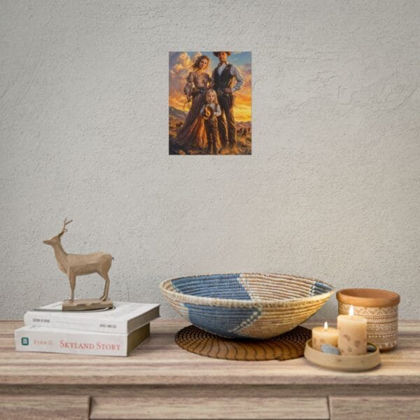 Cowboy Fantasy Family Portrait Poster from photo 3 person | custom digital portrait painting from photo | Best for Birthday Gift, Holiday Gift - Image 61