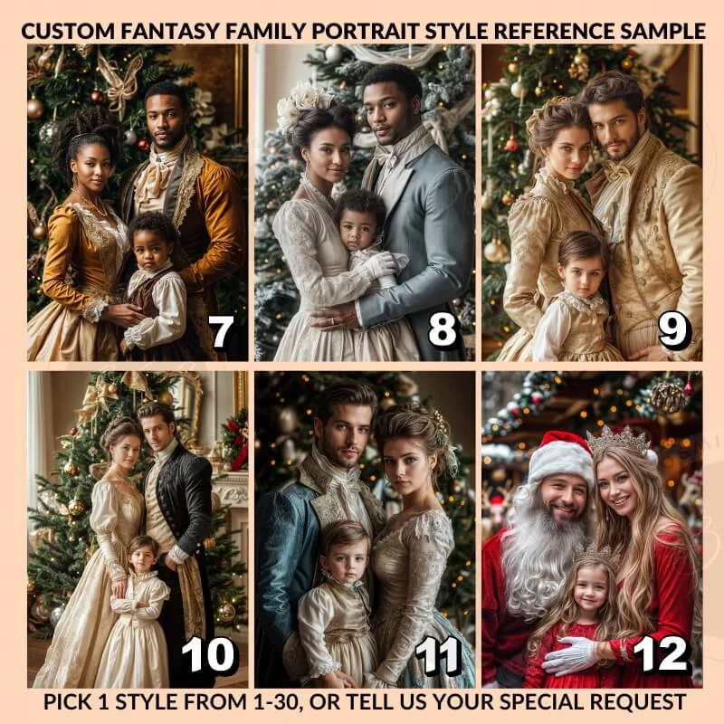 Xmas Family Portrait from photo Royal Family Portrait from photo4 Xmas Family Portrait Poster -- Style references