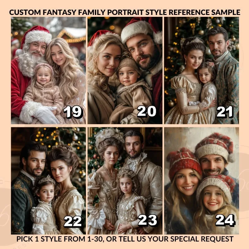 Xmas Family Portrait from photo Royal Family Portrait from photo6